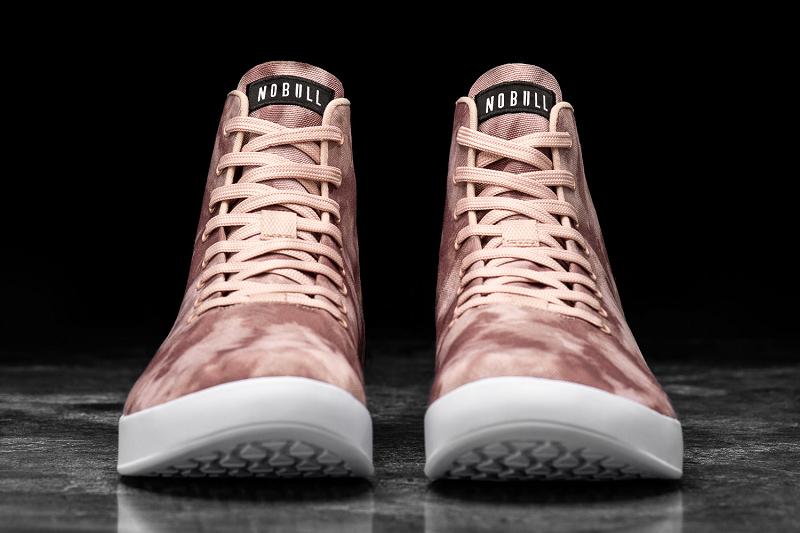 Rose Nobull High-Top Dusty Rose Tie-Dye Canvas Men's Trainers | CA P1444J